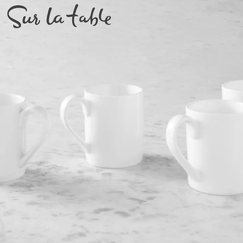 Sur la Table Porcelain Espresso Coffee Mug Set